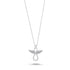 Pave CZ Infinity Angel Wings Sterling Silver Necklace