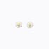 Enamel Daisy Sterling Silver Stud Earrings