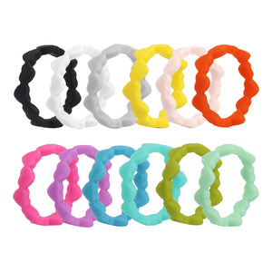 Heart-Shaped Silicone Ring for Women – Flexible, Lightweight & Stylish Wedding Band for Workout & Daily Wear