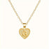 Gold Heart Initial Necklace for Women Stainless Steel Letter Pendant Necklace Personalized Alphabet Jewelry