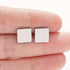 Minimalist Square Stud Earrings Set Stainless Steel Hypoallergenic Everyday Earrings for Women 3 Colors