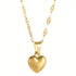 Minimalist Heart Pendant Necklace – Gold Plated Stainless Steel Dainty Necklace for Women, Everyday Jewelry