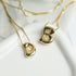 Bubble Letter Pendant Necklace in Stainless Steel – Trendy Minimalist Initial Jewelry for Everyday Style