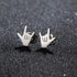 Love Hand Gesture Stud Earrings for Women Stainless Steel Minimalist Sign Language Jewelry Gift