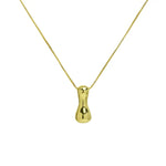 Bubble Letter Pendant Necklace in Stainless Steel – Trendy Minimalist Initial Jewelry for Everyday Style