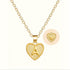 Gold Heart Initial Necklace for Women Stainless Steel Letter Pendant Necklace Personalized Alphabet Jewelry