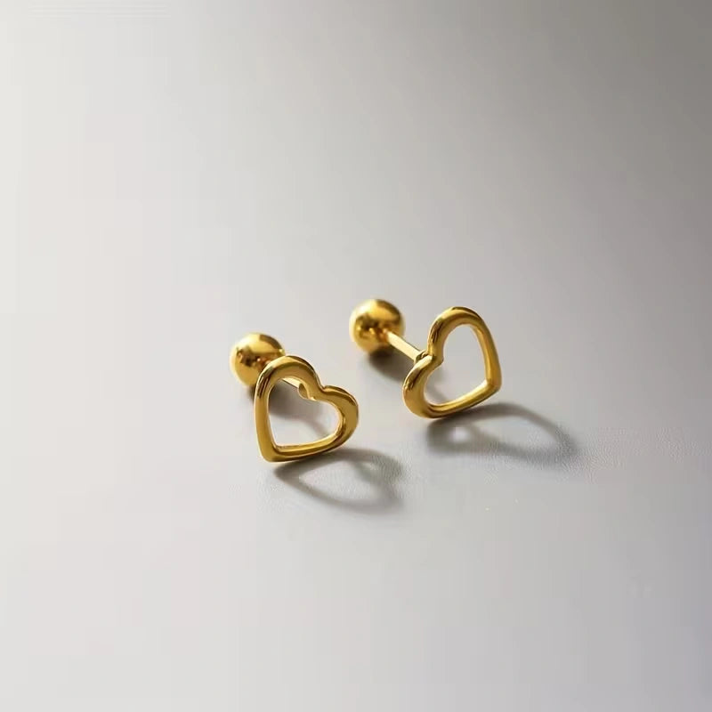 Minimalist Heart Stud Earrings for Everyday Elegance