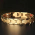 Hex Link Magnetic Bracelet with Modern Two-Tone Style