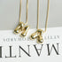 Bubble Letter Pendant Necklace in Stainless Steel – Trendy Minimalist Initial Jewelry for Everyday Style