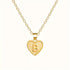 Gold Heart Initial Necklace for Women Stainless Steel Letter Pendant Necklace Personalized Alphabet Jewelry