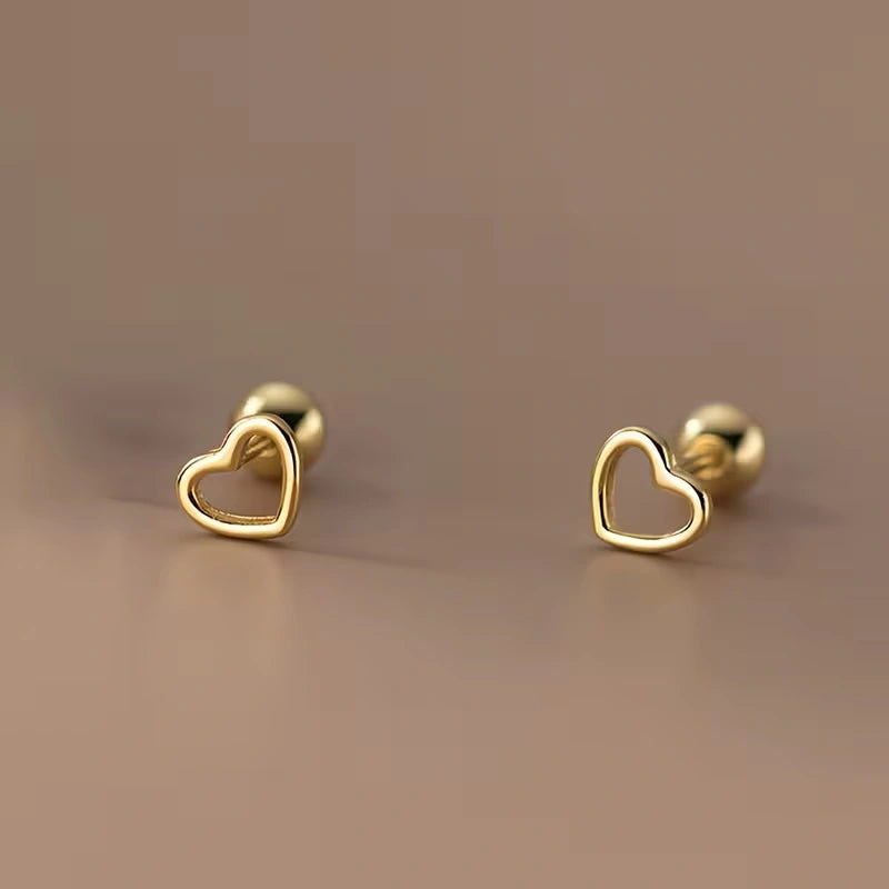 Minimalist Heart Stud Earrings for Everyday Elegance