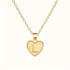 Gold Heart Initial Necklace for Women Stainless Steel Letter Pendant Necklace Personalized Alphabet Jewelry