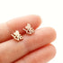 Stainless Steel LOVE Heart Stud Earrings – Cute Minimalist Letter Jewelry for Everyday Romantic Style