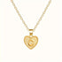 Gold Heart Initial Necklace for Women Stainless Steel Letter Pendant Necklace Personalized Alphabet Jewelry