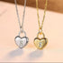CZ Heart Lock Sterling Silver Necklace