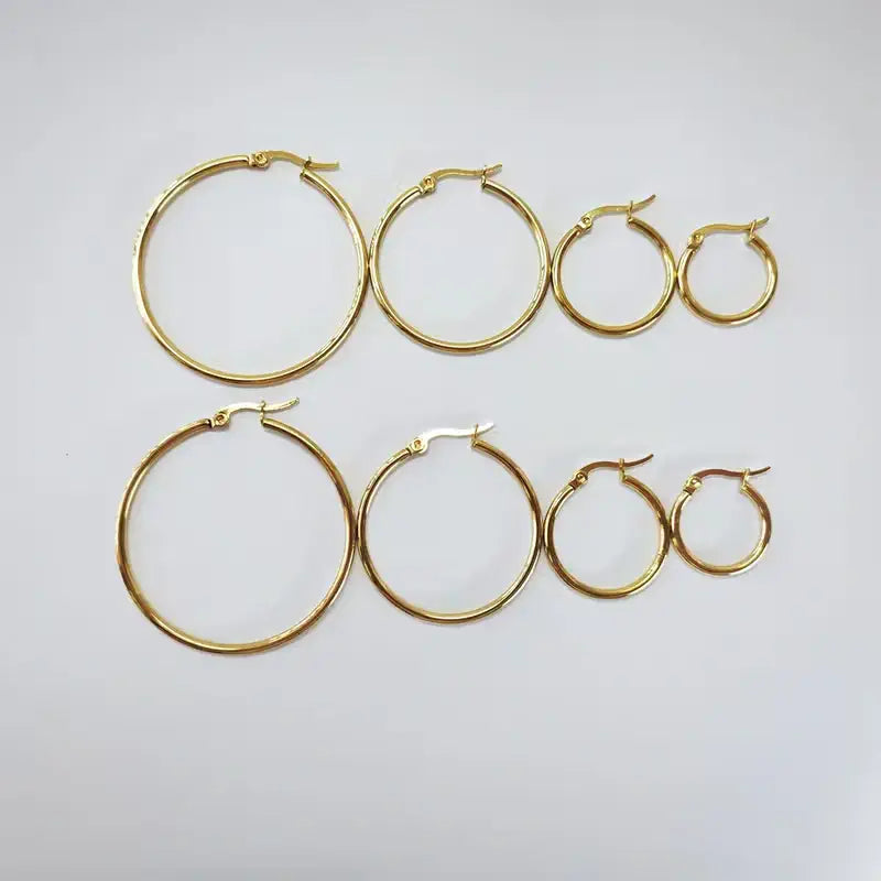 Gold Hoop Earrings for Women Hypoallergenic Round Hoop Earrings Minimalist Statement Jewelry