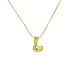 Bubble Letter Pendant Necklace in Stainless Steel – Trendy Minimalist Initial Jewelry for Everyday Style