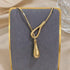 Vintage Waterdrop Y Necklace – Minimalist Snake Chain