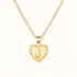 Gold Heart Initial Necklace for Women Stainless Steel Letter Pendant Necklace Personalized Alphabet Jewelry