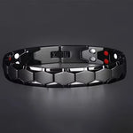 Hex Link Magnetic Bracelet with Modern Two-Tone Style