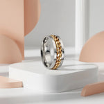 Silver Spinner Chain Ring – Stainless Steel Punk Band