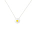 Enamel Daisy Sterling Silver Necklace