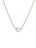 Stainless Steel Imitation Pearl Necklace – Waterproof Minimalist Design in Gold, Silver & Rose Gold Colors