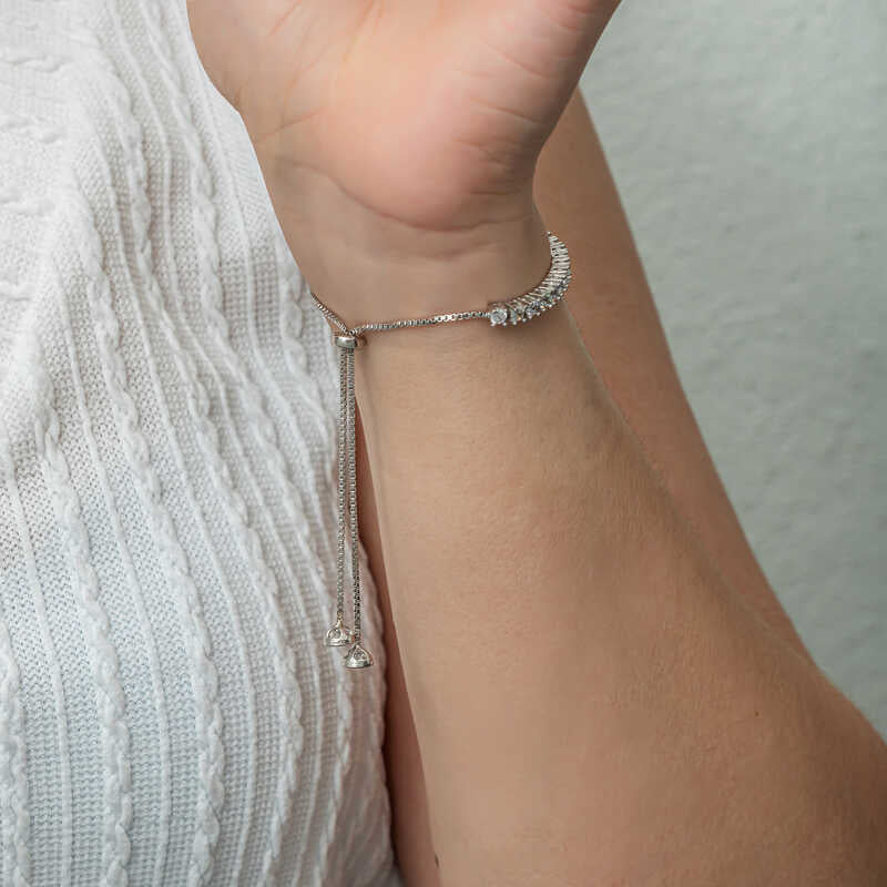 CZ Tennis Sterling Silver 925 Bracelet with Everyday Sparkle
