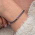 Purple Zircon Tennis Sterling Silver Bracelet | Amethyst CZ