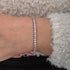 Pink Zircon Tennis Bracelet with Feminine Sparkle