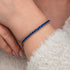 Navy Blue Zircon Tennis Sterling Silver Bracelet Sapphire CZ