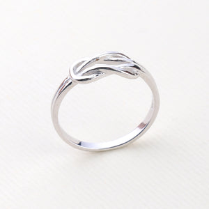 Plain Double Knot Sterling Silver Ring