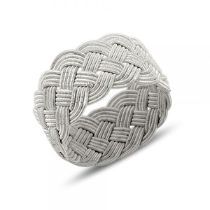 Hand Knitted Sterling Silver Ring