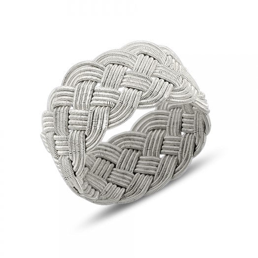 Hand Knitted Sterling Silver Ring