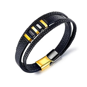 Multi-Layer Woven & Braided Leather Bracelet