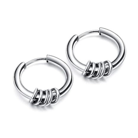 5 Hoops Titanium Huggie Earrings