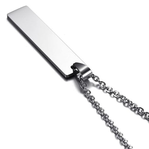 Vertical Bar Stainless Steel Necklace