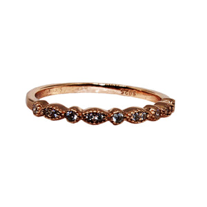 Half Infinity CZ Sterling Silver Band