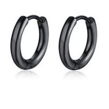 Cylindrical Huggie Hoop Stainless Steel Earrings