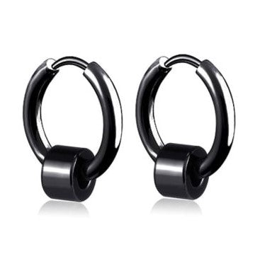 Cylinder Titanium Huggie Earrings