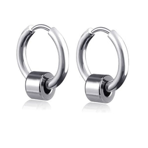 Cylinder Titanium Huggie Earrings