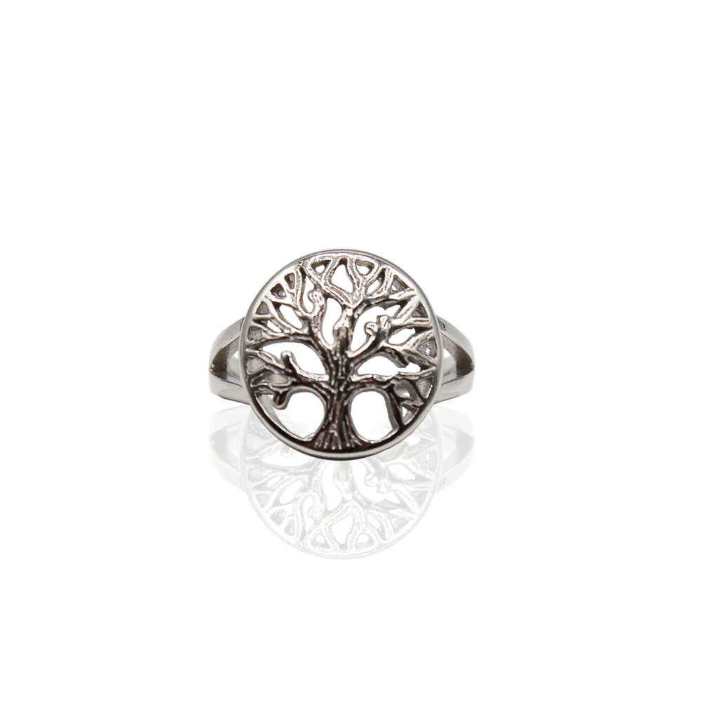 Plain Tree of Life Sterling Silver Ring