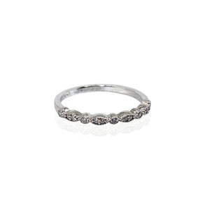 Half Infinity CZ Sterling Silver Band