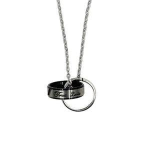 Stainless Steel Double Circle Necklace