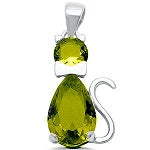 Colorful Sitting Cat( kitty) Sterling Silver 925 with Swarovski Crystals