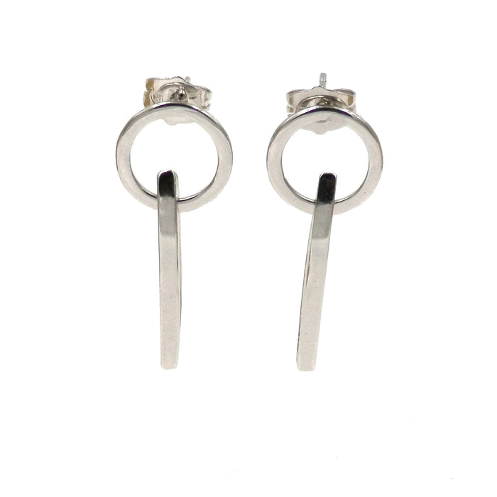Rhodium Geometrical Shaped Earrings